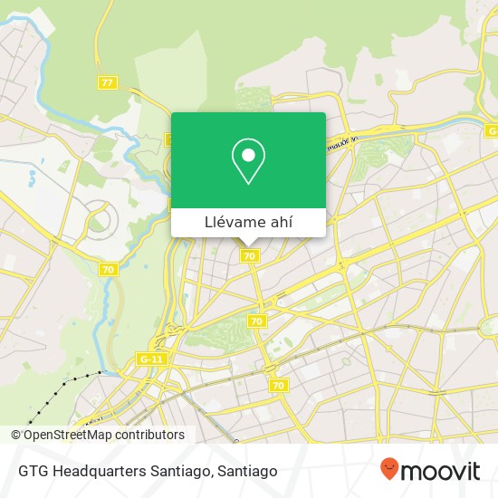 Mapa de GTG Headquarters Santiago