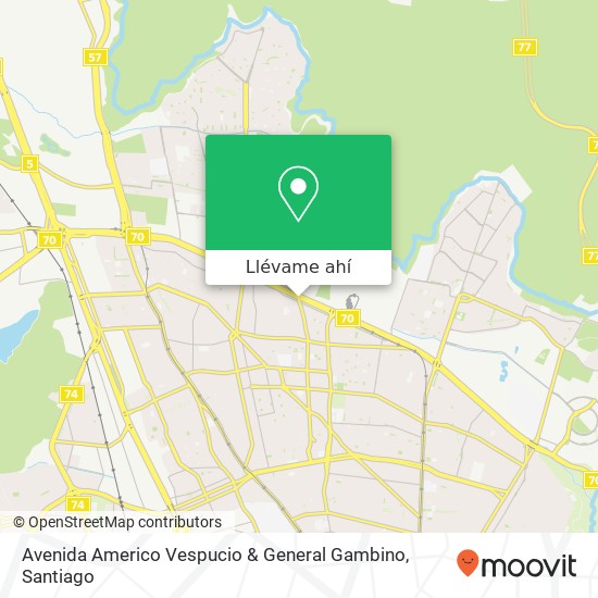 Mapa de Avenida Americo Vespucio & General Gambino