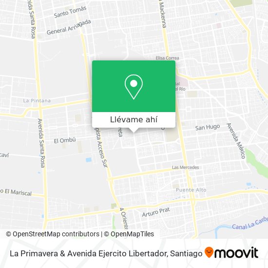 Mapa de La Primavera & Avenida Ejercito Libertador