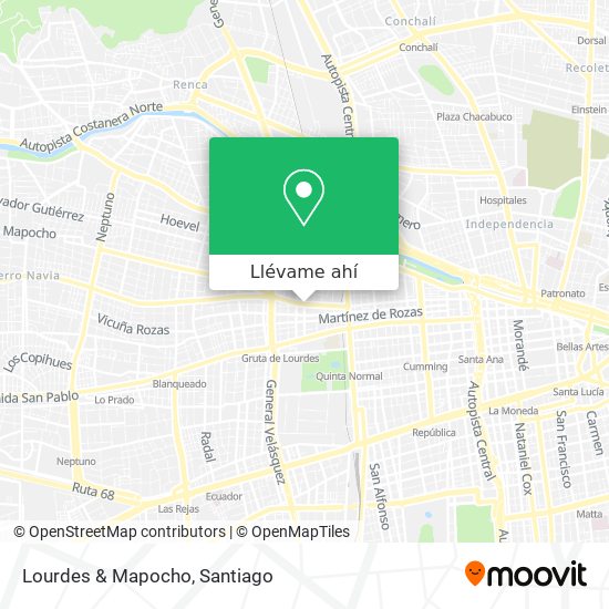 Mapa de Lourdes & Mapocho