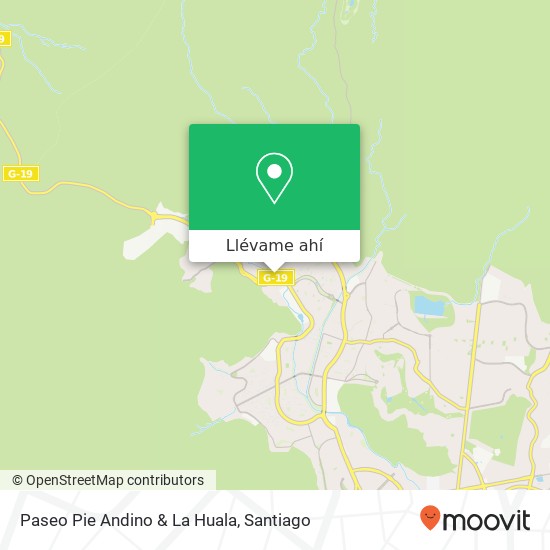 Mapa de Paseo Pie Andino & La Huala