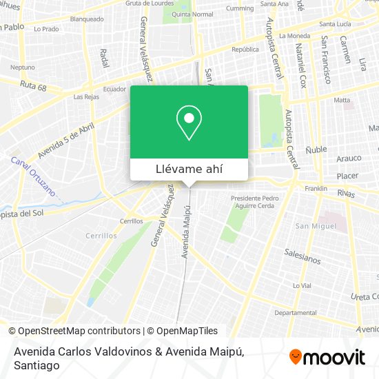 Mapa de Avenida Carlos Valdovinos & Avenida Maipú