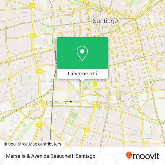 Mapa de Marsella & Avenida Beaucheff