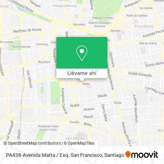 Mapa de PA438-Avenida Matta / Esq. San Francisco