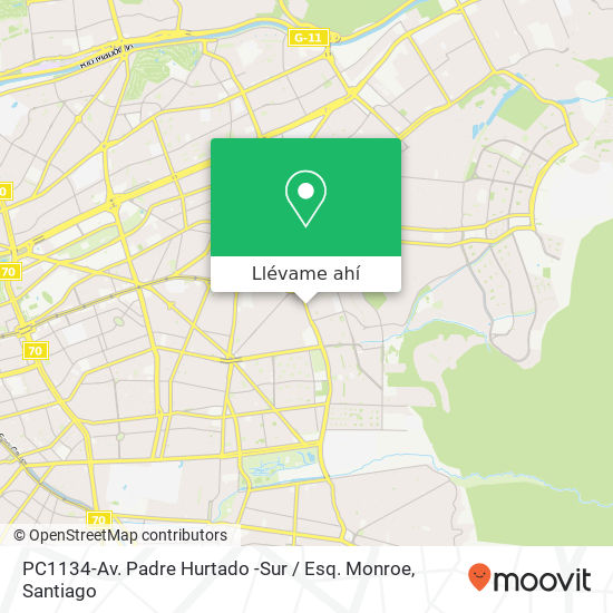 Mapa de PC1134-Av. Padre Hurtado -Sur / Esq. Monroe