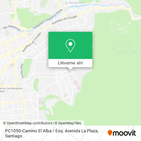 Mapa de PC1050-Camino El Alba / Esq. Avenida La Plaza