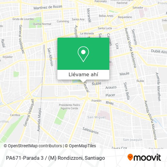 Mapa de PA671-Parada 3 / (M) Rondizzoni