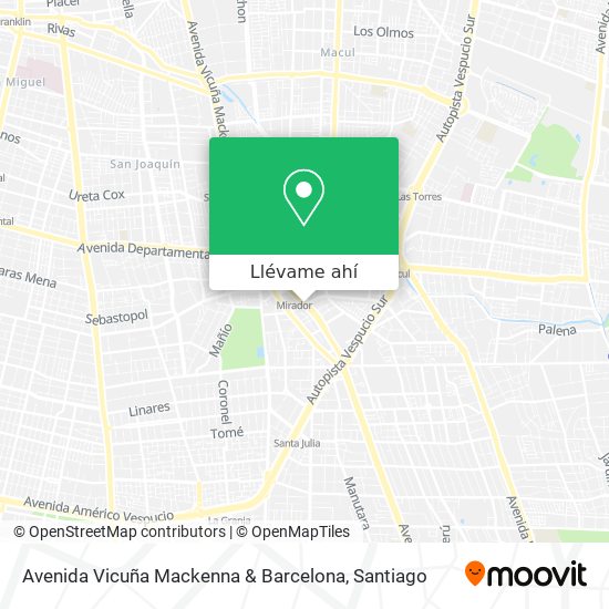 Mapa de Avenida Vicuña Mackenna & Barcelona