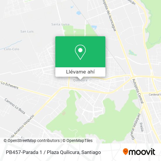 Mapa de PB457-Parada 1 / Plaza Quilicura