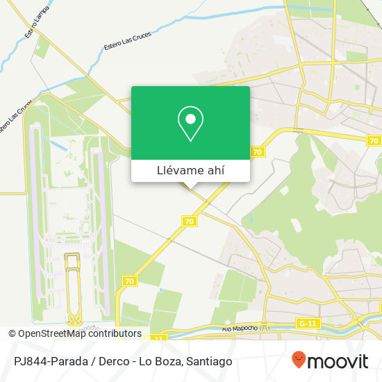 Mapa de PJ844-Parada / Derco - Lo Boza