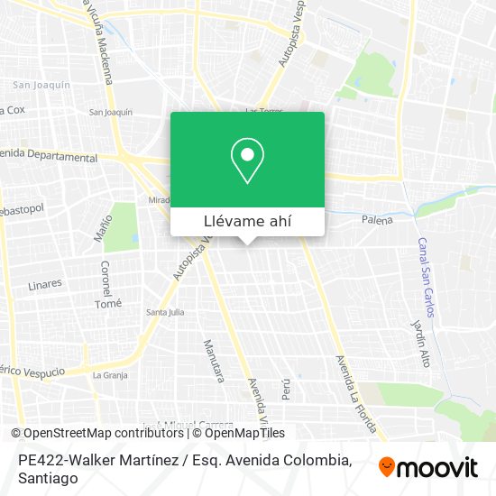 Mapa de PE422-Walker Martínez / Esq. Avenida Colombia