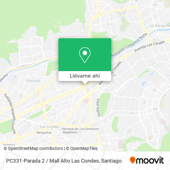 Mapa de PC331-Parada 2 / Mall Alto Las Condes