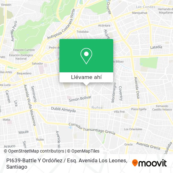 Mapa de PI639-Battle Y Ordóñez / Esq. Avenida Los Leones