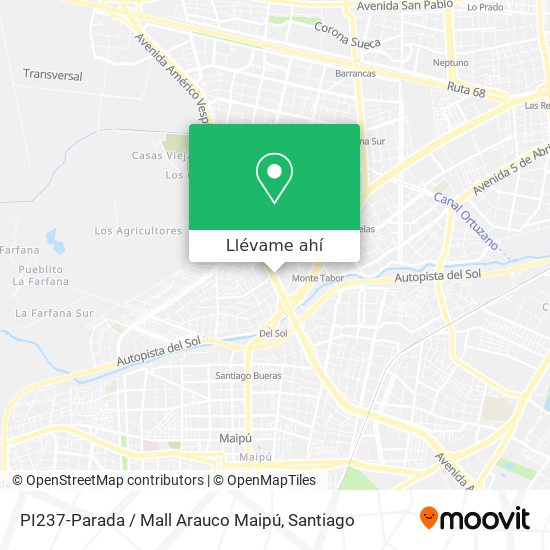 Mapa de PI237-Parada / Mall Arauco Maipú