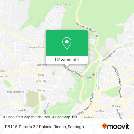 Mapa de PB116-Parada 2 / Palacio Riesco