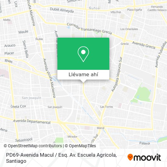 Mapa de PD69-Avenida Macul / Esq. Av. Escuela Agrícola