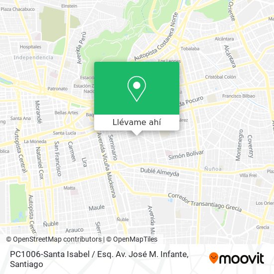 Mapa de PC1006-Santa Isabel / Esq. Av. José M. Infante