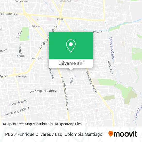 Mapa de PE651-Enrique Olivares / Esq. Colombia