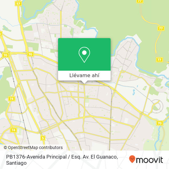 Mapa de PB1376-Avenida Principal / Esq. Av. El Guanaco