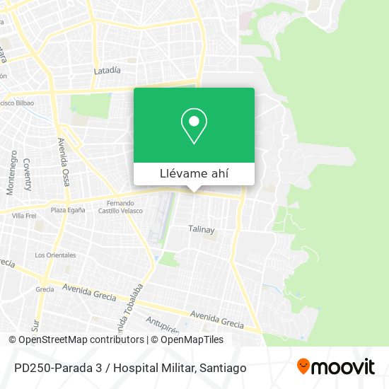 Mapa de PD250-Parada 3 / Hospital Militar