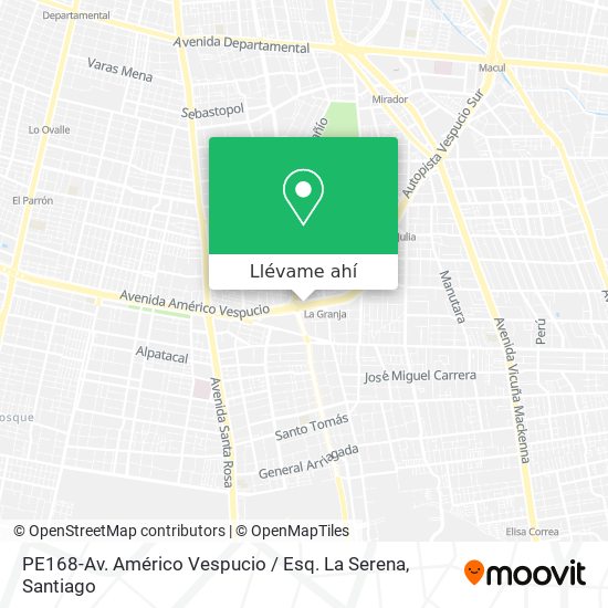 Mapa de PE168-Av. Américo Vespucio / Esq. La Serena