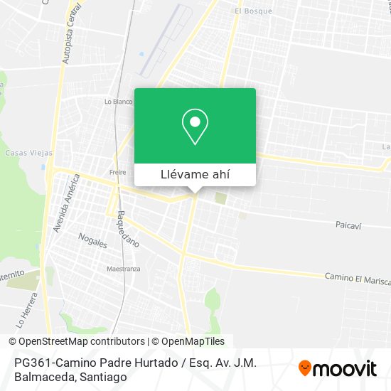 Mapa de PG361-Camino Padre Hurtado / Esq. Av. J.M. Balmaceda