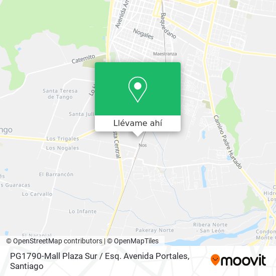 Mapa de PG1790-Mall Plaza Sur / Esq. Avenida Portales