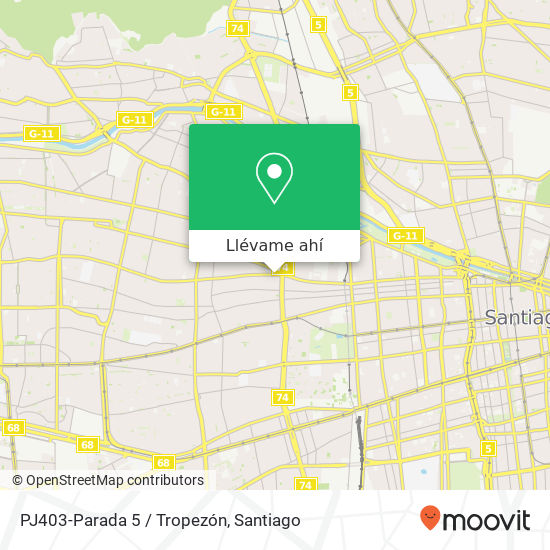 Mapa de PJ403-Parada 5 / Tropezón