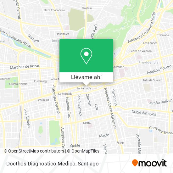 Mapa de Docthos Diagnostico Medico