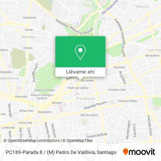 Mapa de PC189-Parada 8 / (M) Pedro De Valdivia
