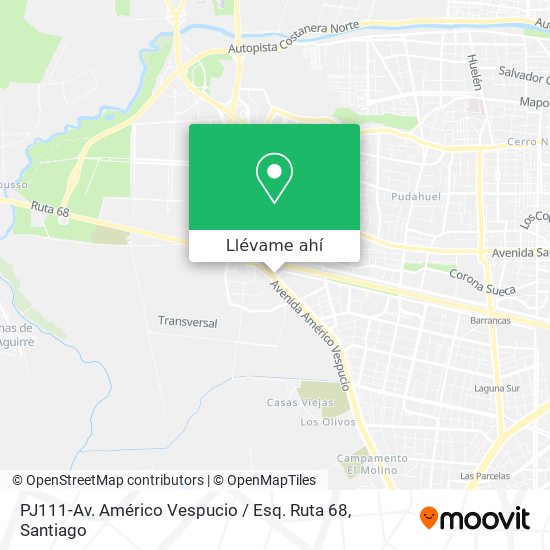 Mapa de PJ111-Av. Américo Vespucio / Esq. Ruta 68