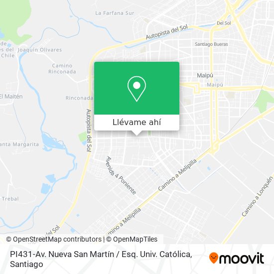 Mapa de PI431-Av. Nueva San Martín / Esq. Univ. Católica