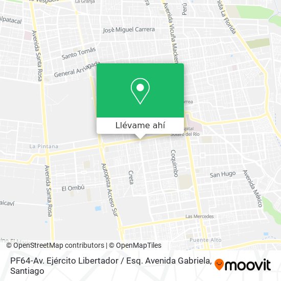Mapa de PF64-Av. Ejército Libertador / Esq. Avenida Gabriela