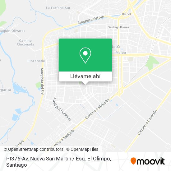 Mapa de PI376-Av. Nueva San Martín / Esq. El Olimpo