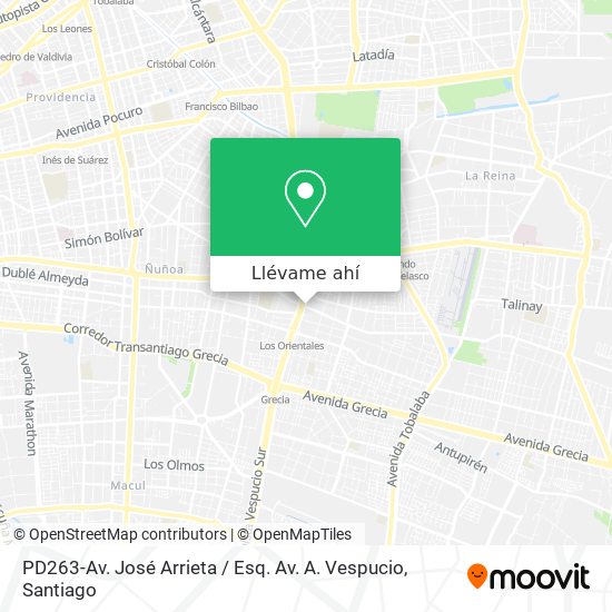 Mapa de PD263-Av. José Arrieta / Esq. Av. A. Vespucio