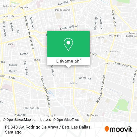 Mapa de PD843-Av. Rodrigo De Araya / Esq. Las Dalias