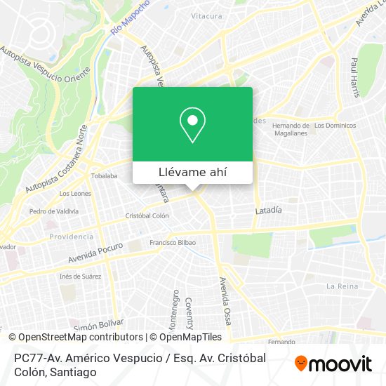 Mapa de PC77-Av. Américo Vespucio / Esq. Av. Cristóbal Colón