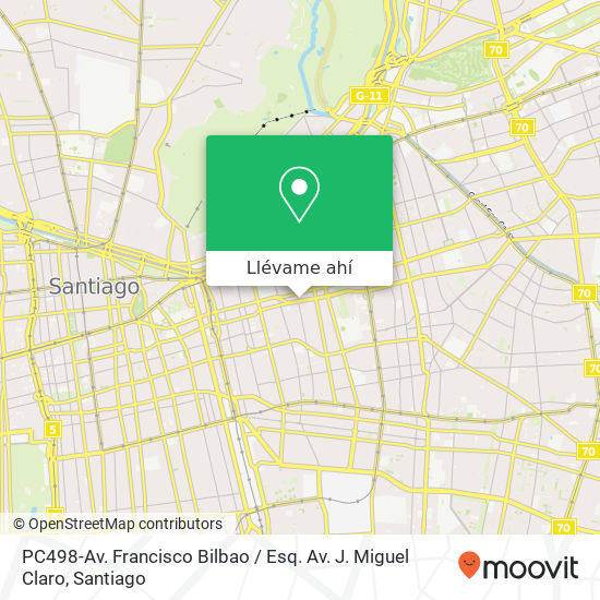 Mapa de PC498-Av. Francisco Bilbao / Esq. Av. J. Miguel Claro