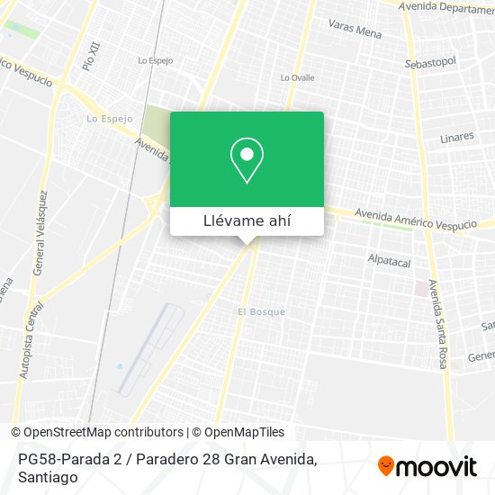 Mapa de PG58-Parada 2 / Paradero 28 Gran Avenida