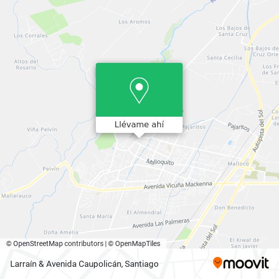 Mapa de Larraín & Avenida Caupolicán