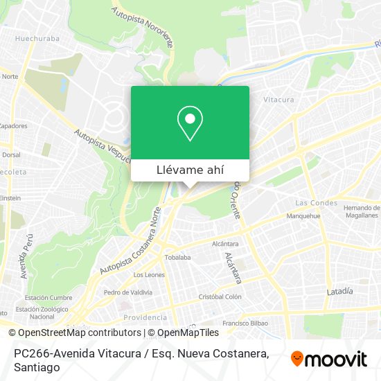 Mapa de PC266-Avenida Vitacura / Esq. Nueva Costanera