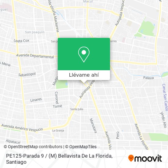 Mapa de PE125-Parada 9 / (M) Bellavista De La Florida