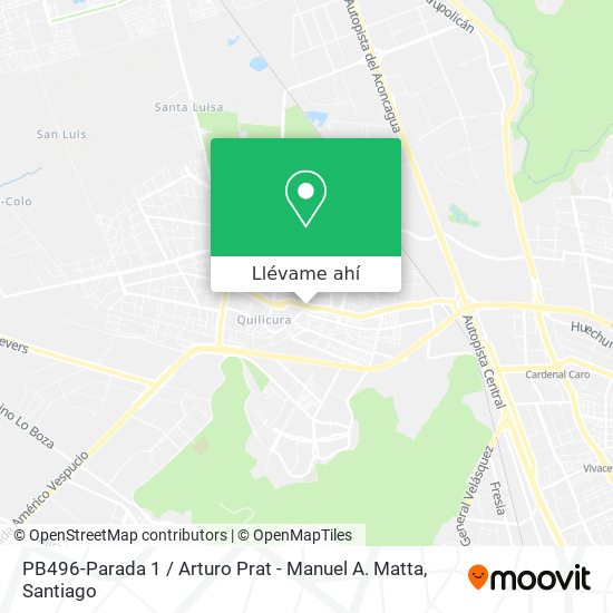 Mapa de PB496-Parada 1 / Arturo Prat - Manuel A. Matta