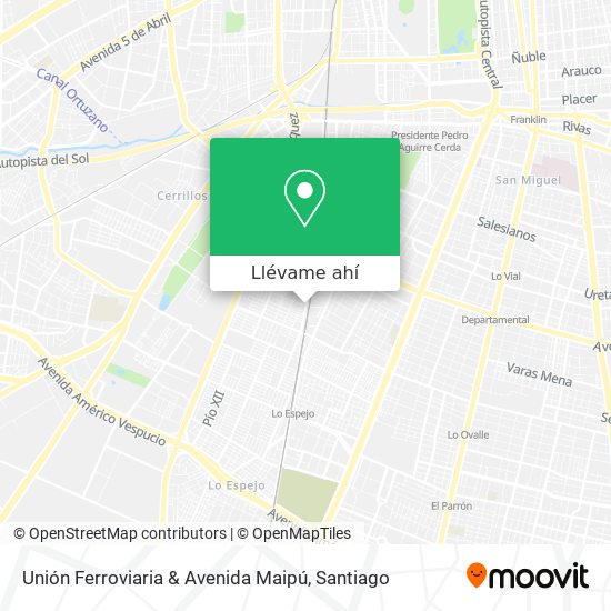 Mapa de Unión Ferroviaria & Avenida Maipú