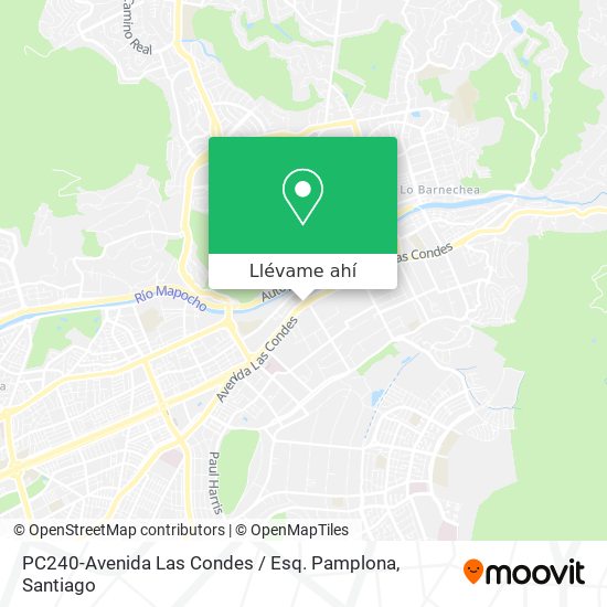 Mapa de PC240-Avenida Las Condes / Esq. Pamplona