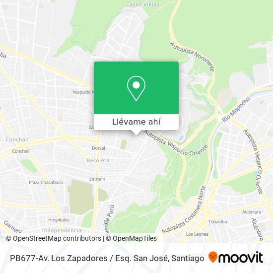 Mapa de PB677-Av. Los Zapadores / Esq. San José