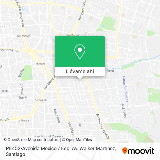Mapa de PE452-Avenida México / Esq. Av. Walker Martínez