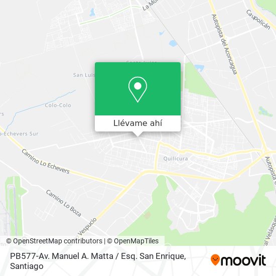 Mapa de PB577-Av. Manuel A. Matta / Esq. San Enrique