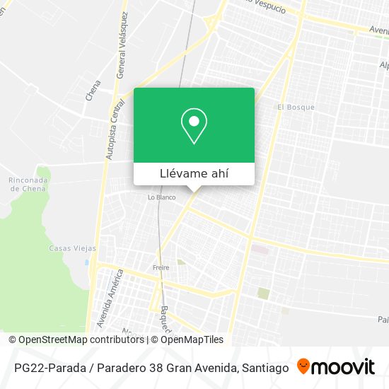 Mapa de PG22-Parada / Paradero 38 Gran Avenida