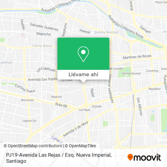 Mapa de PJ19-Avenida Las Rejas / Esq. Nueva Imperial